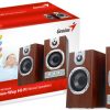 Genius_SP_HF1255A_Wood_Speaker_Elegant_Wood_Front_Left_Hot_Red_Box_Dandy_Gadget_Speakers