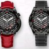 Vogard_Radiator_F1_Limited_Edition_Watch_Elegant_Black_Hot_Red_Alligator_Strap_Black_Stainless_Steel_Bracelet_Front_Center_Dandy_Gadget_Timepiece