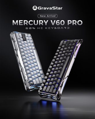 GravaStar Mercury V60 Pro HE gaming keyboard Gunmetal