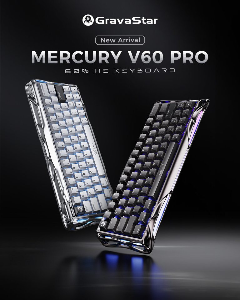GravaStar Mercury V60 Pro HE gaming keyboard Gunmetal