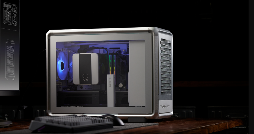 MasterFrame 400 Mesh shown with V4 3DHP air cooler.