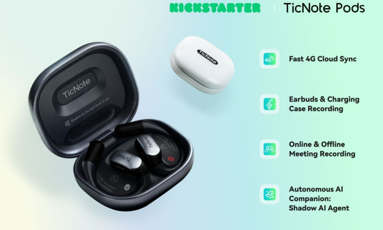 TicNote Pods: The World’s First 4G-Connected AI Earbuds