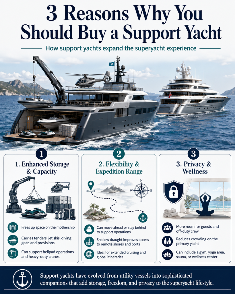 3 reasons to buy a support yacht