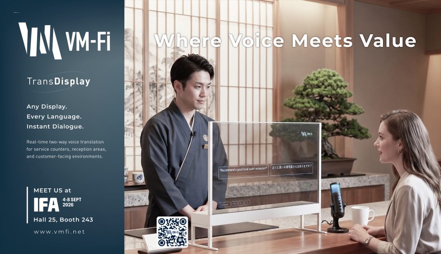 VMFi TransDisplay T30 Brings AI Translation Face to Face