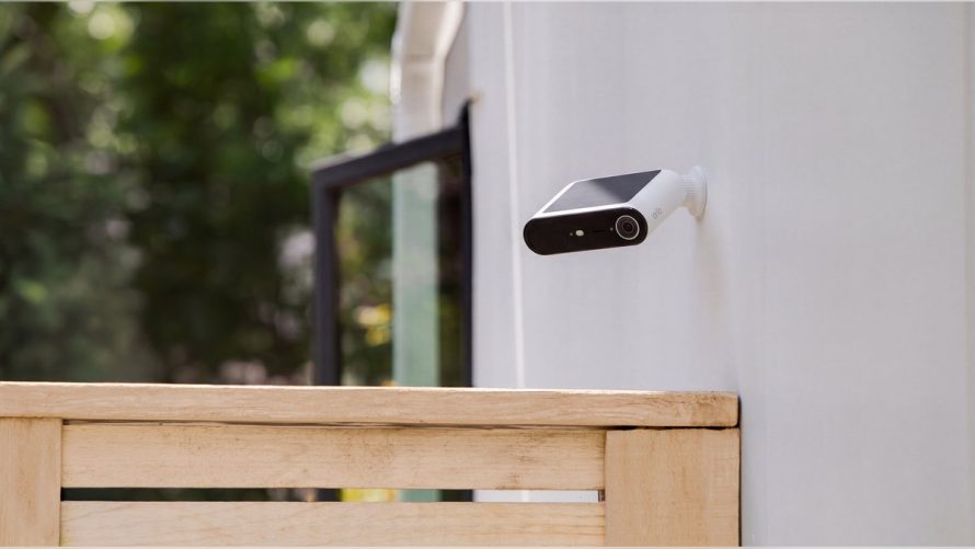 Arlo Essential Solar Security Camera with integrated panel