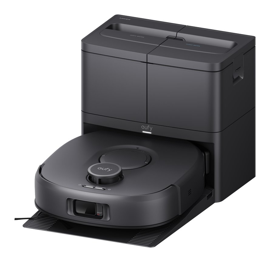 eufy Omni C30 robot vacuum docked in its all-in-one station