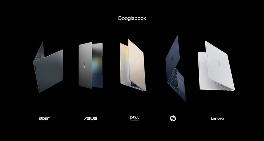 Googlebook laptop lineup from Acer, ASUS, Dell, HP, and Lenovo