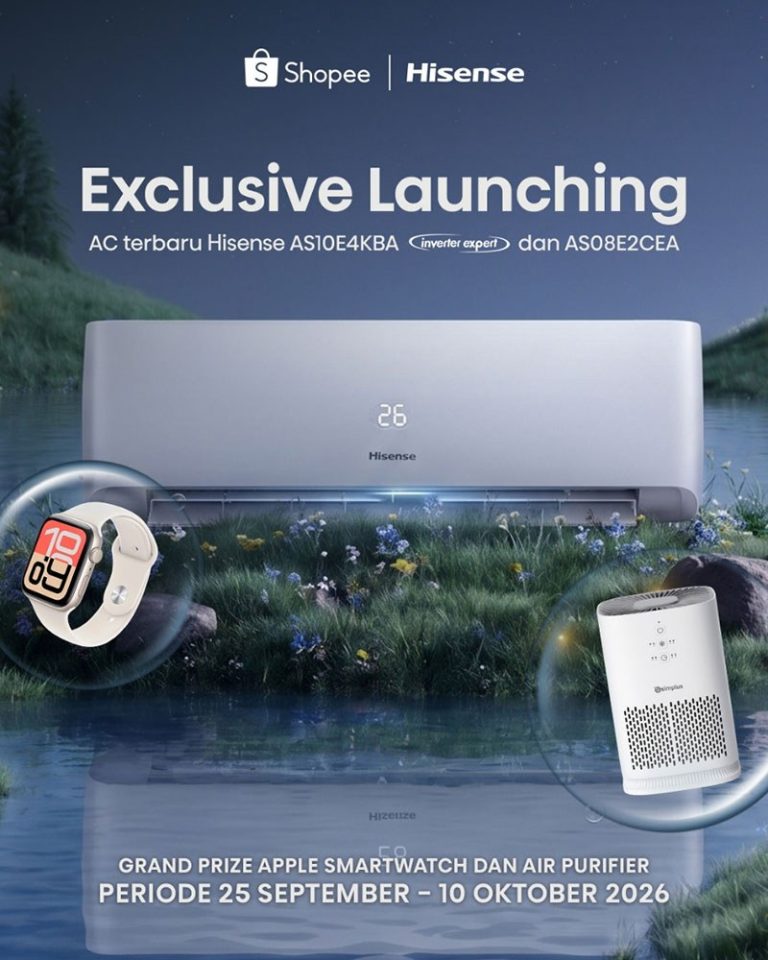 Hisense launch artwork showing an air conditioner and the two announced model names